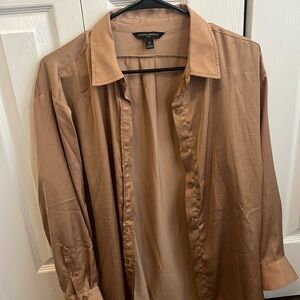 Banana Republic Satin Button Down Shirt